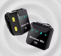 HKM-458899 Wireless Microphone System with Dual Transmitters, Noise Reduction, and LED Display Charging Case