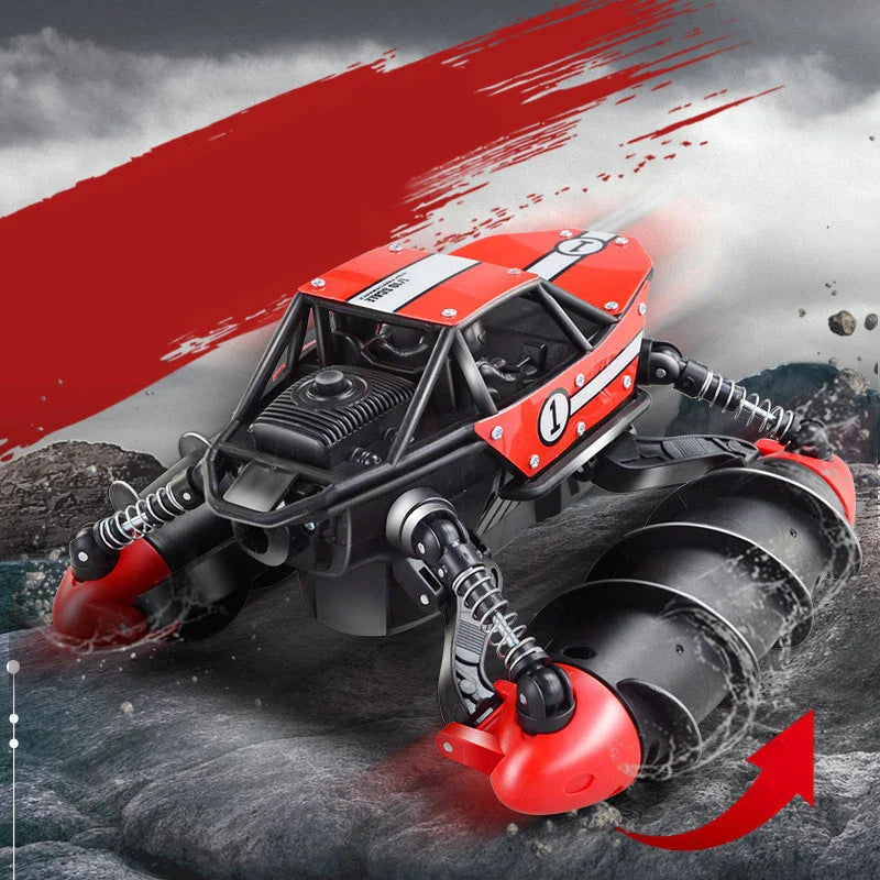 HKM-458963 Amphibious Remote Control Stunt Car for Kids - 2.4G Offroad Drift Vehicle, Ready-to-Go, 6 Channels