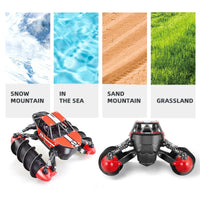 HKM-458963 Amphibious Remote Control Stunt Car for Kids - 2.4G Offroad Drift Vehicle, Ready-to-Go, 6 Channels