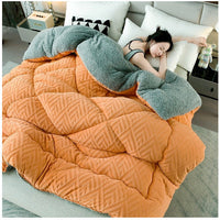 HKM-459027 Thickened Winter Velvet Quilt with Warm Milk Fiber for Cozy Comfort