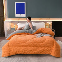 HKM-459027 Thickened Winter Velvet Quilt with Warm Milk Fiber for Cozy Comfort