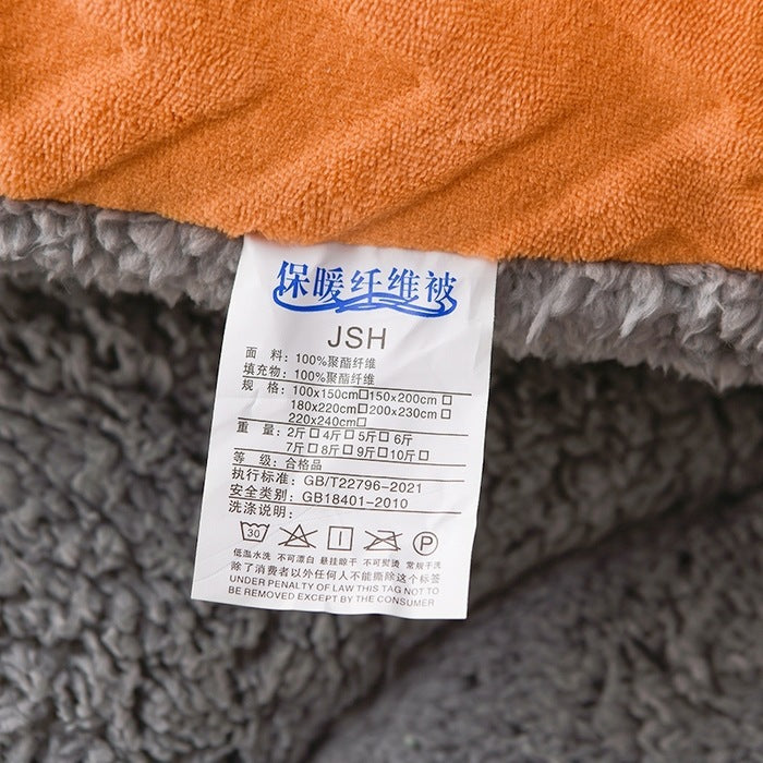 HKM-459027 Thickened Winter Velvet Quilt with Warm Milk Fiber for Cozy Comfort