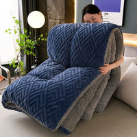 HKM-459027 Thickened Winter Velvet Quilt with Warm Milk Fiber for Cozy Comfort