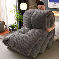 HKM-459027 Thickened Winter Velvet Quilt with Warm Milk Fiber for Cozy Comfort