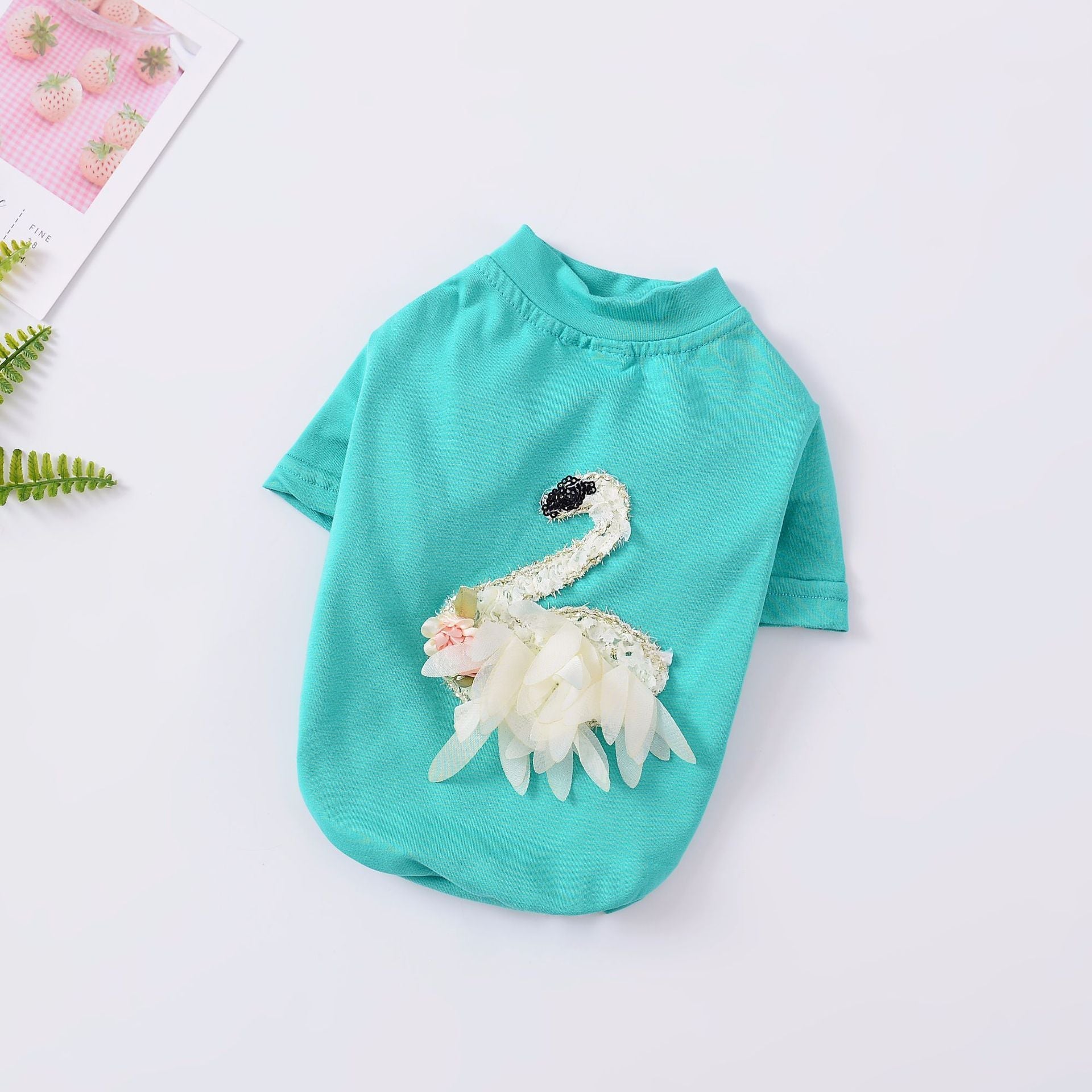 HKM-459219 Warm Cotton Sweater for Small Dogs in Light Purple & Lake Blue