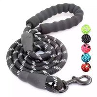 HKM-459539 Reflective Nylon Dog Leash - 150cm in Various Colors: Blue, Black, Red, Orange, Green, Pink