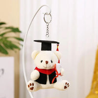 HKM-459539 Small Doctor Bear Plush Stuffed Toy Pendant Graduation Souvenir Key Chain for Students