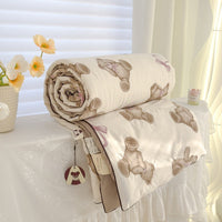 HKM-459539 Soft Double-Layer Soybean Fiber Cartoon Blanket for Children and Parents - Multiple Sizes Available