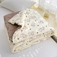 HKM-459539 Soft Double-Layer Soybean Fiber Cartoon Blanket for Children and Parents - Multiple Sizes Available