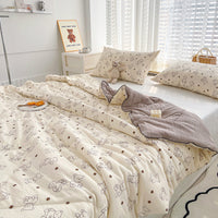 HKM-459539 Soft Double-Layer Soybean Fiber Cartoon Blanket for Children and Parents - Multiple Sizes Available