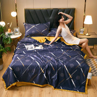 HKM-459539 Tencel Summer Air Conditioning Quilt - Ice Silk Four-Piece Set for Comfort