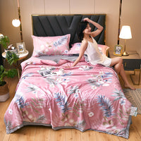 HKM-459539 Tencel Summer Air Conditioning Quilt - Ice Silk Four-Piece Set for Comfort