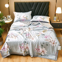 HKM-459539 Tencel Summer Air Conditioning Quilt - Ice Silk Four-Piece Set for Comfort