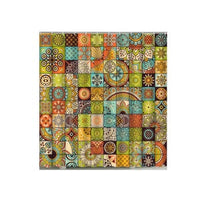 HKM-459539 Waterproof Indian Mandala Flower Print Polyester Shower Curtain