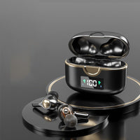 HKM-459603 Wireless TWS Bluetooth Headset with Digital Display, NFC, Voice Control, and Power Indicator, Stereo Sound
