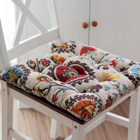 HKM-459667 Memory Foam Dining Chair Cushion - Cotton Double Warp Canvas, 40x40x7cm, Various Styles