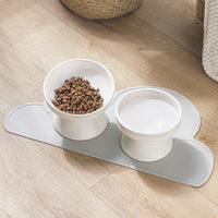 HKM-459731 Ceramic Cat Bowl with High Foot and Shallow Mouth, Available in Various Patterns