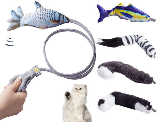 HKM-459731 Interactive Plush Simulation Fish Toy for Cats - Engaging Throwing Toy to Distract and Entertain
