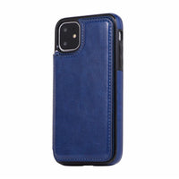HKM-459795 Premium TPU Card Holder Case for iPhone 12 Pro Max, 12 Pro, 12 Mini, 11 Pro Max with Kickstand - Multiple Colors Available