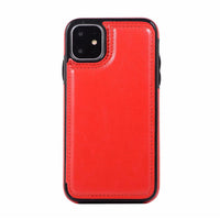 HKM-459795 Premium TPU Card Holder Case for iPhone 12 Pro Max, 12 Pro, 12 Mini, 11 Pro Max with Kickstand - Multiple Colors Available