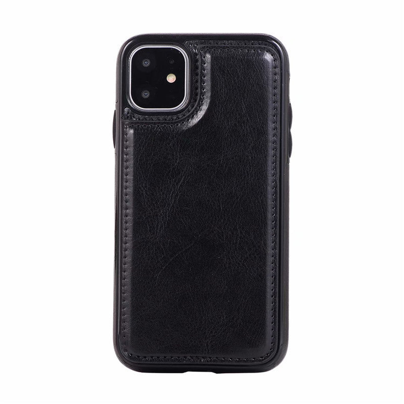 HKM-459795 Premium TPU Card Holder Case for iPhone 12 Pro Max, 12 Pro, 12 Mini, 11 Pro Max with Kickstand - Multiple Colors Available