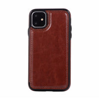 HKM-459795 Premium TPU Card Holder Case for iPhone 12 Pro Max, 12 Pro, 12 Mini, 11 Pro Max with Kickstand - Multiple Colors Available