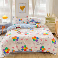 HKM-459859 Minimalist Plant and Flower Design Quilt Cover Set, Pure Cotton, Multiple Sizes Available