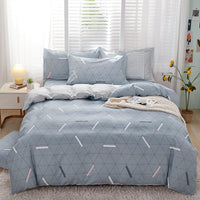 HKM-459859 Minimalist Plant and Flower Design Quilt Cover Set, Pure Cotton, Multiple Sizes Available