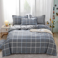 HKM-459859 Minimalist Plant and Flower Design Quilt Cover Set, Pure Cotton, Multiple Sizes Available
