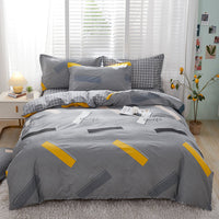 HKM-459859 Minimalist Plant and Flower Design Quilt Cover Set, Pure Cotton, Multiple Sizes Available