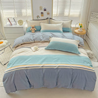 HKM-459859 Minimalist Plant and Flower Design Quilt Cover Set, Pure Cotton, Multiple Sizes Available