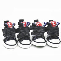 HKM-459859 Small Dog Teddy Shoes - All-Season Non-Slip, Warm, Wear-Resistant Footwear in Blue, Black, Yellow, Wine Red