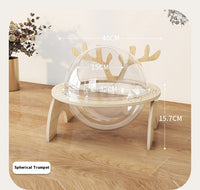 HKM-459859 Solid Wood Antlers Cat Nest - Four Seasons Universal Pet Bed in Multiple Sizes