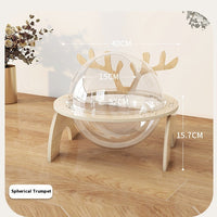HKM-459859 Solid Wood Antlers Cat Nest - Four Seasons Universal Pet Bed in Multiple Sizes