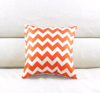 HKM-459923 Modern Minimalist Linen Striped Pillowcase with Wave Pattern and Floral Design