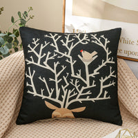 HKM-459987 Cartoon Printed Linen Pillows - 40x40cm and 45x45cm Cushion Covers with Various Designs