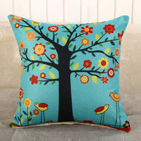 HKM-459987 Cartoon Printed Linen Pillows - 40x40cm and 45x45cm Cushion Covers with Various Designs