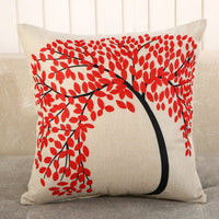 HKM-459987 Cartoon Printed Linen Pillows - 40x40cm and 45x45cm Cushion Covers with Various Designs