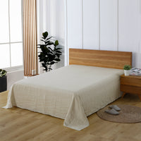 HKM-460179 Pure Linen Bed Sheet - 100% Natural Linen Fabric