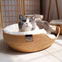 HKM-460243 Surrounding Pillow Type Rattan Cat Litter