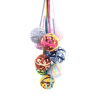 HKM-460307 Cat Bell Colorful Wool Ball Teeth Grinding Toy
