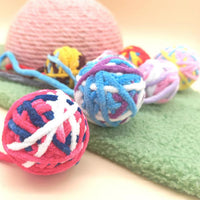 HKM-460307 Cat Bell Colorful Wool Ball Teeth Grinding Toy