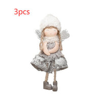 HKM-460307 Lace Angel Doll Pendant for Christmas Tree Decoration - White, Pink, Gray Options