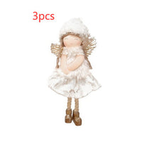 HKM-460307 Lace Angel Doll Pendant for Christmas Tree Decoration - White, Pink, Gray Options