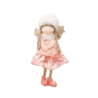HKM-460307 Lace Angel Doll Pendant for Christmas Tree Decoration - White, Pink, Gray Options
