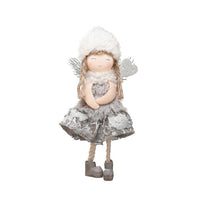 HKM-460307 Lace Angel Doll Pendant for Christmas Tree Decoration - White, Pink, Gray Options