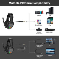 HKM-460435 Camouflage Wired Gaming Headset with Microphone and Braided Cable