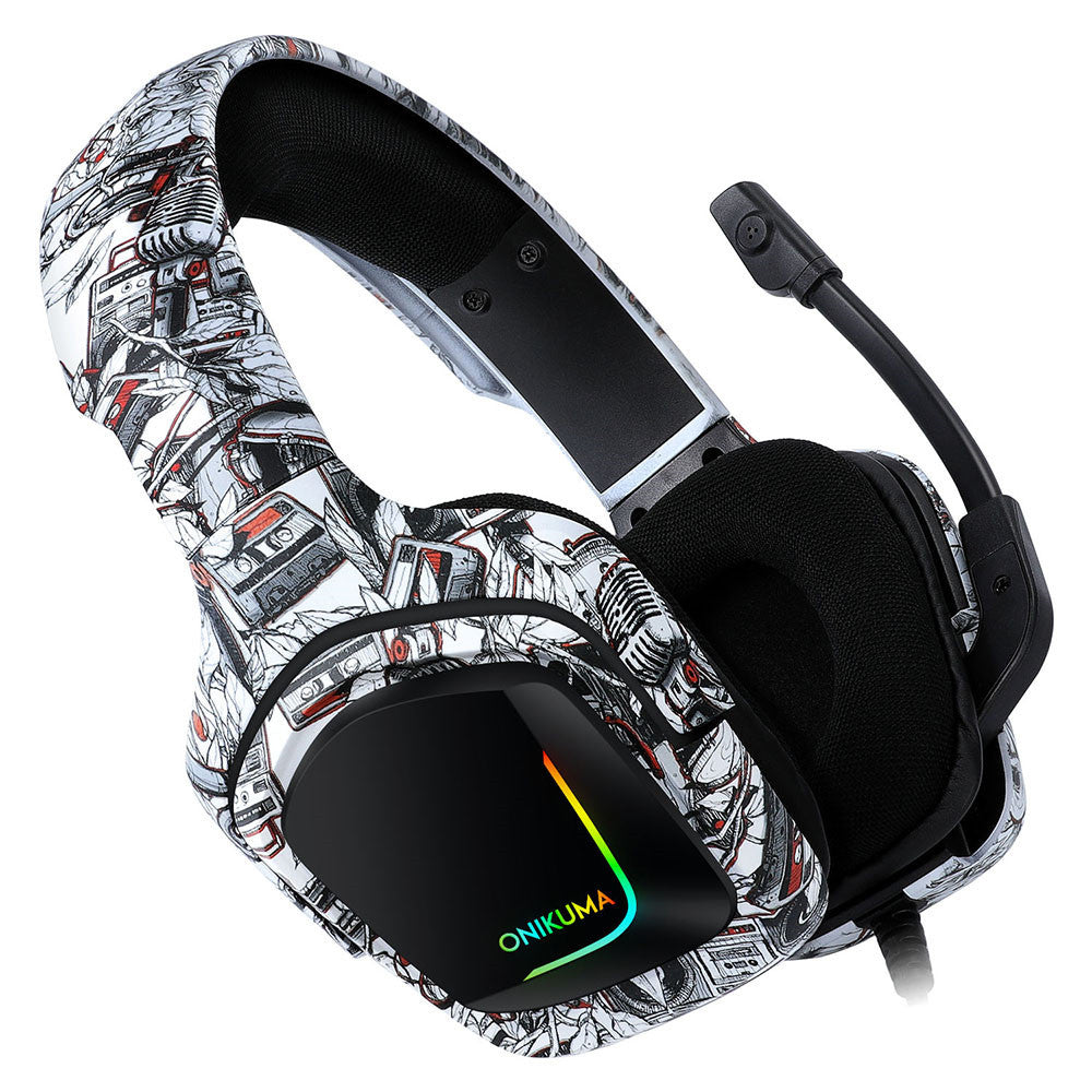 HKM-460435 Camouflage Wired Gaming Headset with Microphone and Braided Cable