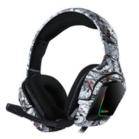 HKM-460435 Camouflage Wired Gaming Headset with Microphone and Braided Cable