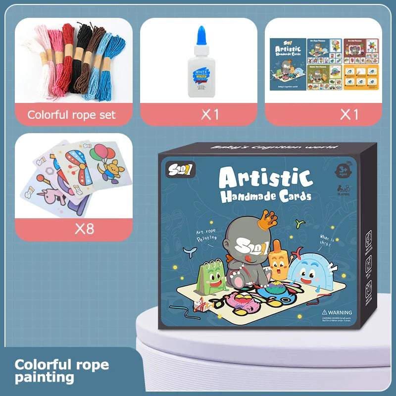 HKM-460435 DIY Artistic Handmade Cards Painting Toy Set for Creative Expression and Educational Fun